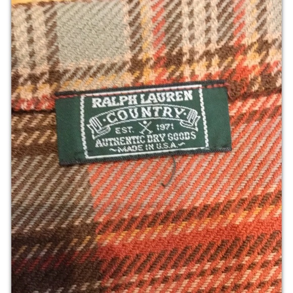 Rare Classic Ralph Lauren Country Plaid Wrap wool Skirt, Sz S/M, Vintage - Picture 7 of 13
